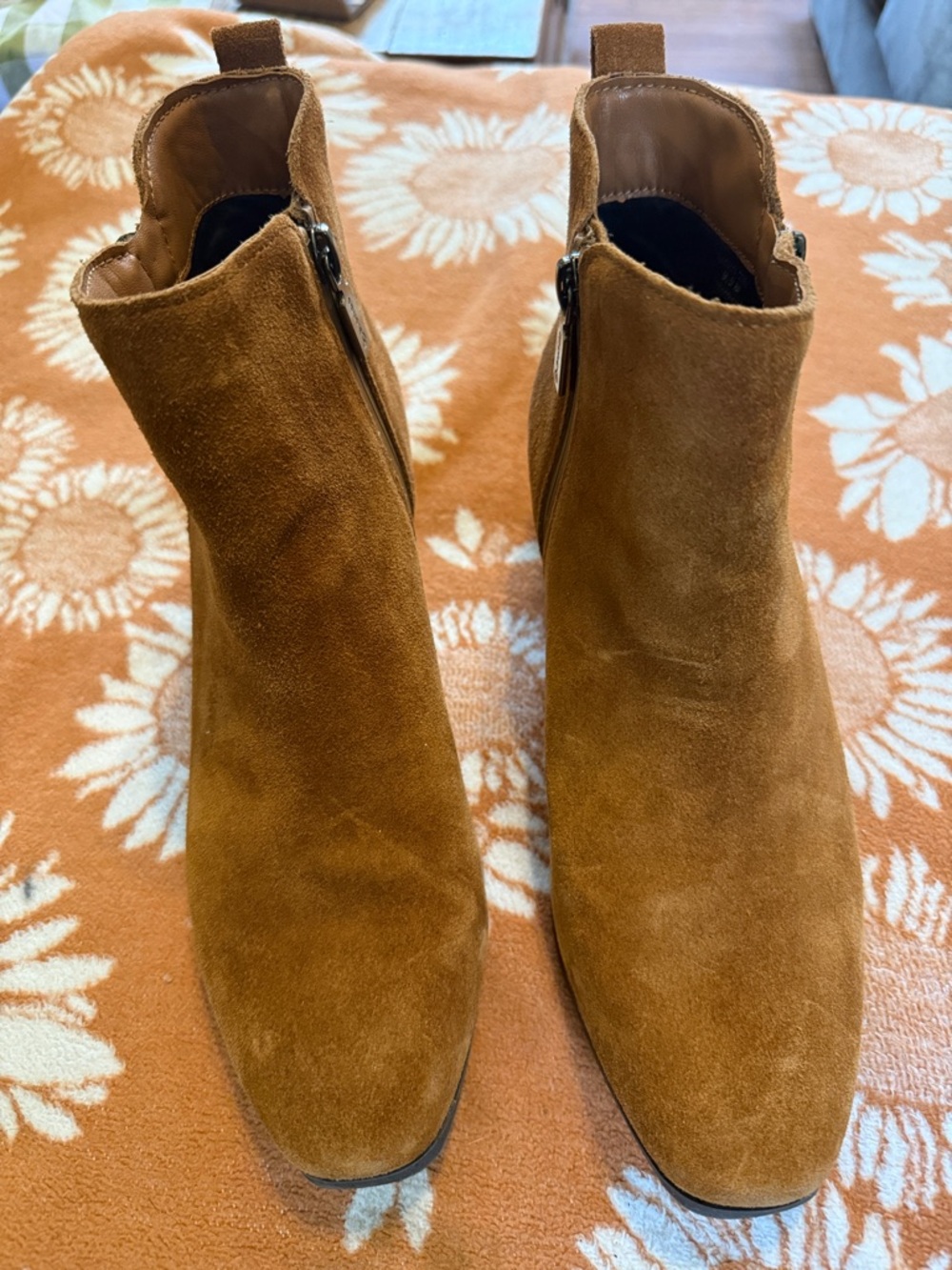 Women's Suede Ankle Boots - Brown